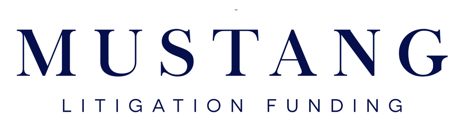 Logo with the words Mustang Litigation Funding