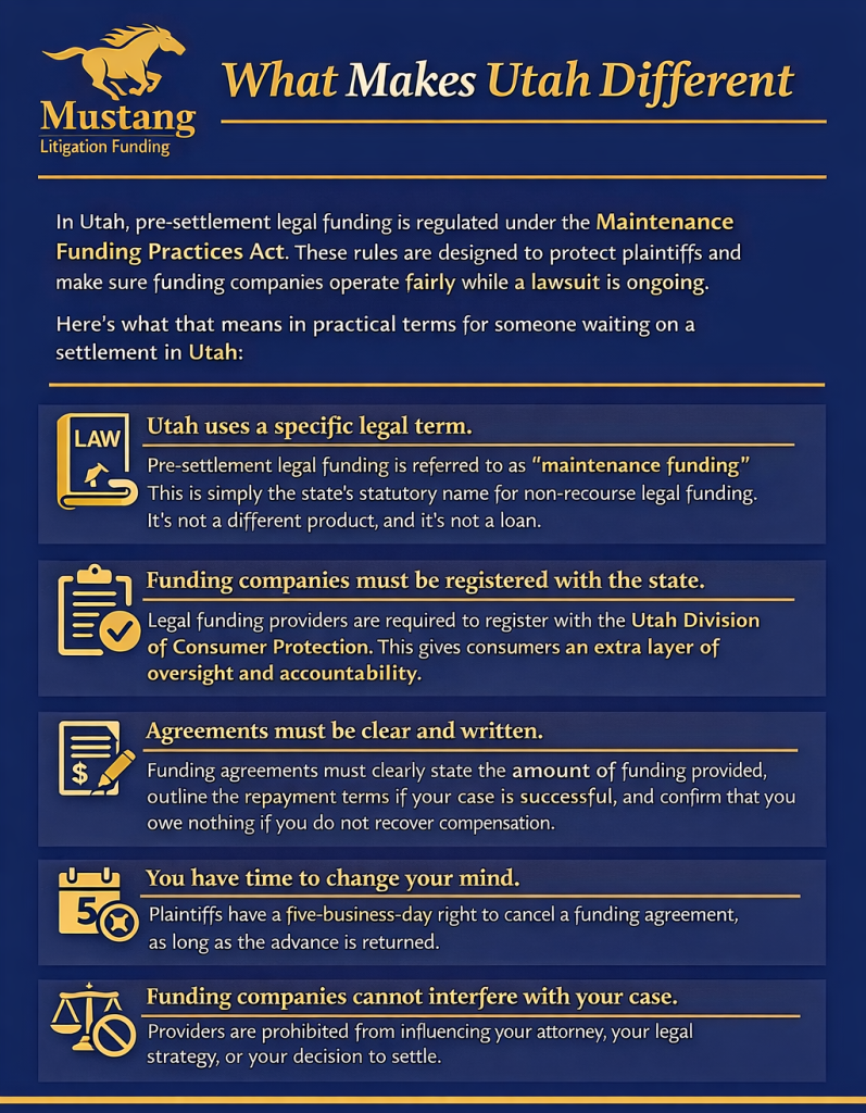 what makes pre-settlement funding different in utah